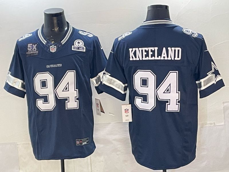 Men 2026 Dallas Cowboys #94 Kneeland Blue 3th generations Nike Limited NFL Jersey style 07